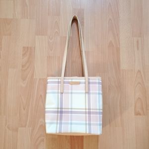 Nine West pastel gingham check hand bag purse tote